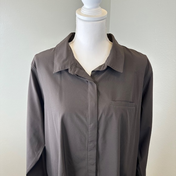 Athleta Dark Brown Urbanite 2.0 Long Sleeve Top size 1X - Picture 4 of 7